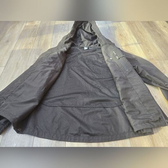 Champion men's coat black hooded big pockets, chest pocket zip up with velcro L - Picture 7 of 10